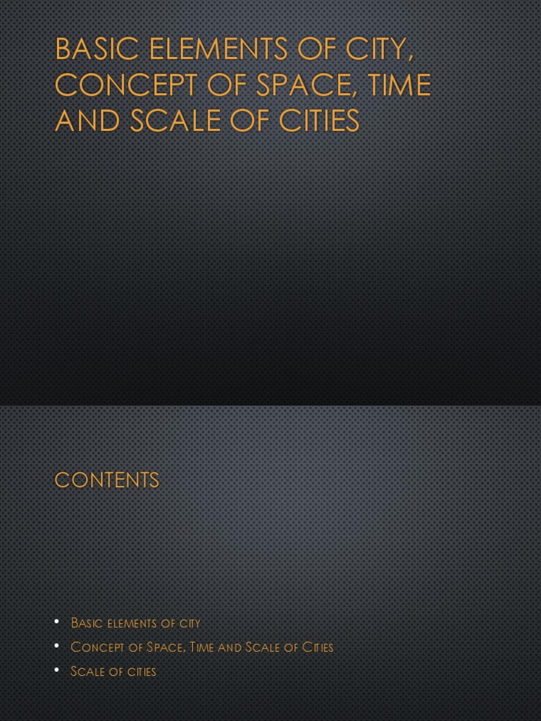 Key Elements of Urban Structure | PDF