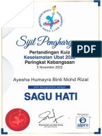 32. Pertandingan Keselamatan Ubat Saguhati