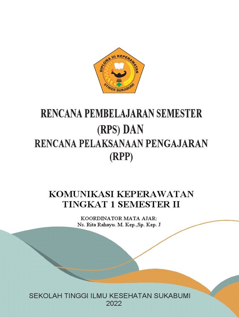 RPS dan RPP Komunikasi Keperawatan STIKES Sukabumi | PDF | Karier ...