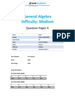 E2 General Algebra 4A Medium Topic Booklet 4 CIE IGCSE Maths - 1