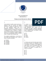 Lista de Exercícios - Matemática Básica