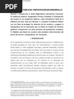 AUDIENCIAS PÚBLICAS - PARTICIPACIÓN EN DESARROLLO - Rebeca Irene Fuertes Shanahan