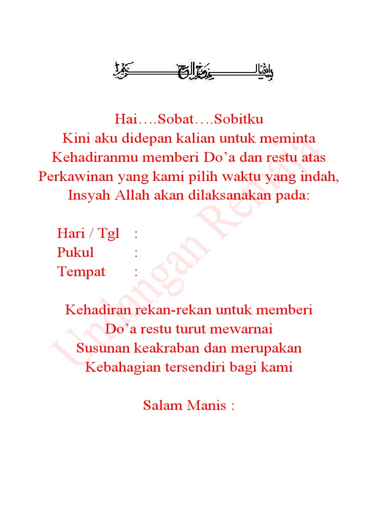 UNDANGAN REMAJA | PDF