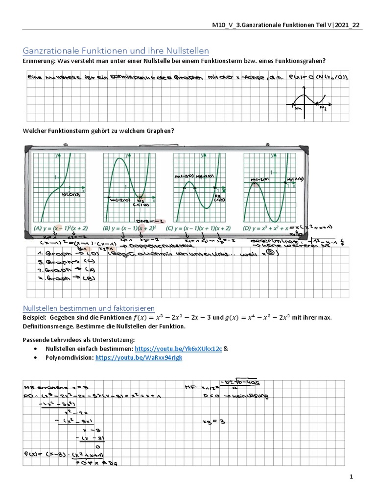 18.05.22 - Mathe - 3.ganzrationale Funktionen V | PDF