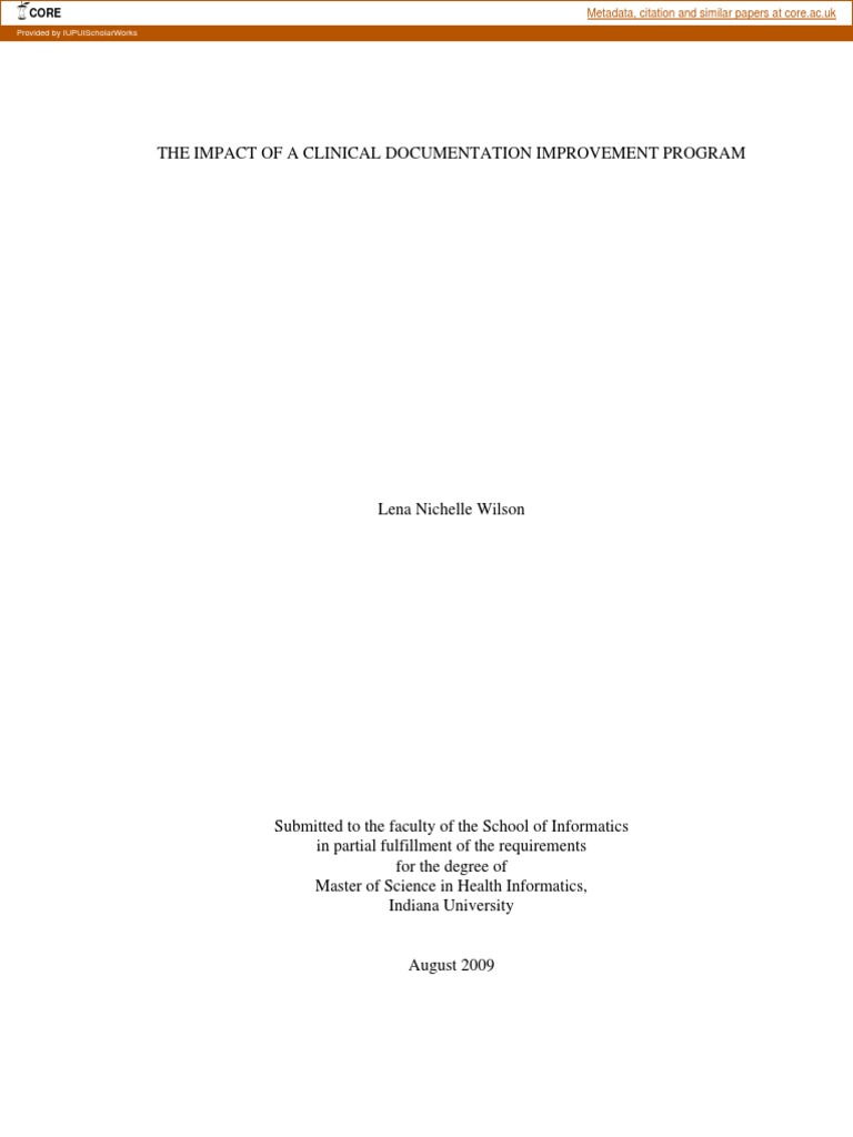 Clinical Documentation Improvement Impact | PDF | Medical Diagnosis ...