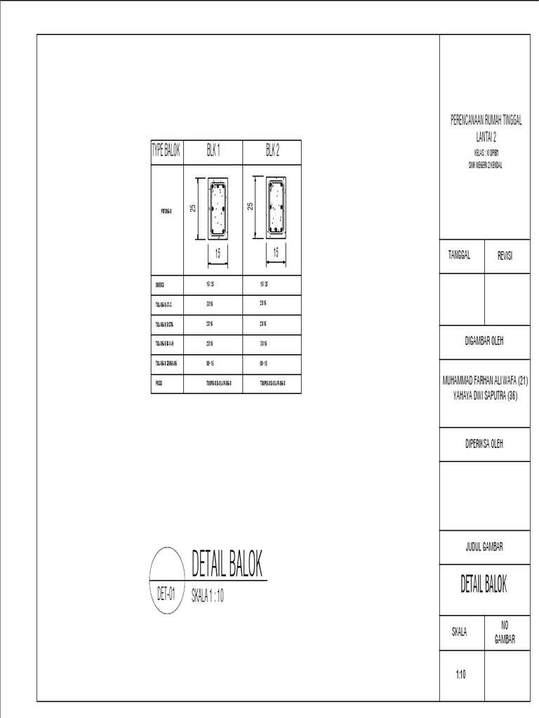 Detail Balok LT 2 | PDF
