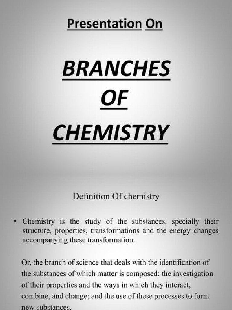THE 5 MAIN BRANCHES OF CHEMISTRY visual data 4