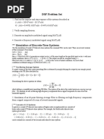 DSP Problem Set