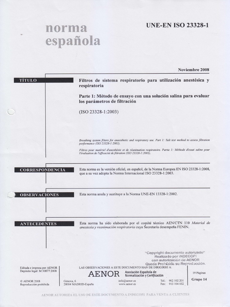 Une-En Iso 23328-1 | PDF