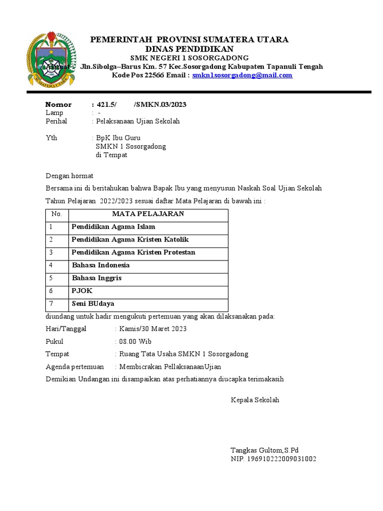 UNDANGAN RAPAT | PDF