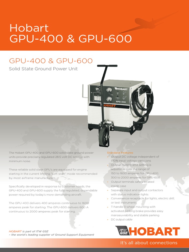 Hobart GPU-400 & GPU-600 Power Units | PDF | Direct Current | Ac Power ...