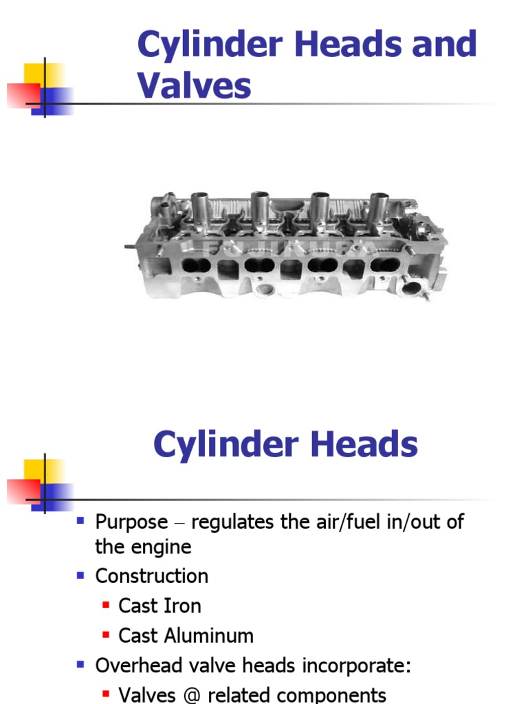 Cylinder Heads & Valves PDF Machines Mechanical Engineering