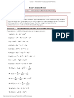 Calculus I Differentiation Formulas Assignment Problems