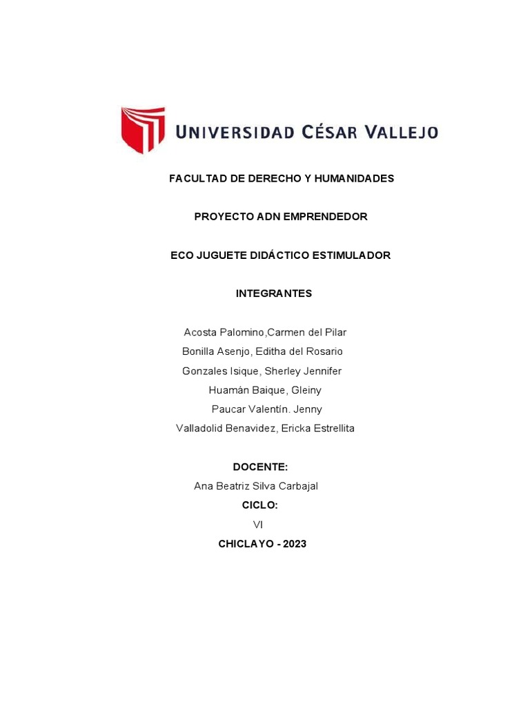 Proyecto Adn Emprendedor PDF Mercado (economía) Iniciativa