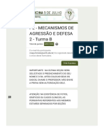 P2 - MECANISMOS DE AGRESSÃO E DEFESA 2 - Turma B