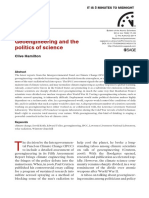 Geoingeneering and politic of science