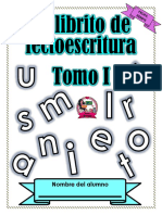 Tomo I Mi librito de lectoescritura A2 E4 I6 O8 U10 VOCALES12 M15 S19 L23 T27 P31 N35 R39