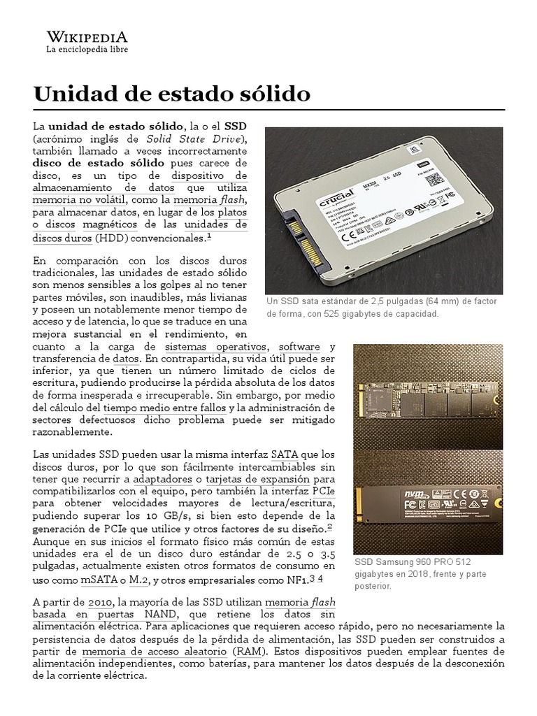 Qué es una unidad de estado sólido | PDF | Unidad de estado sólido ...