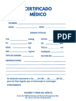 Certificado Médico México