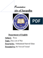 Uniniversity of Sargodha: Presentation