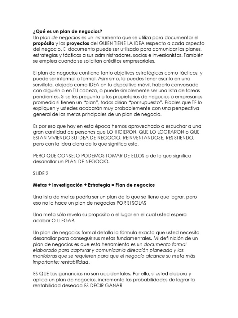 Guión Tu Modelo de Negocio | PDF | Iniciativa empresarial | Marketing