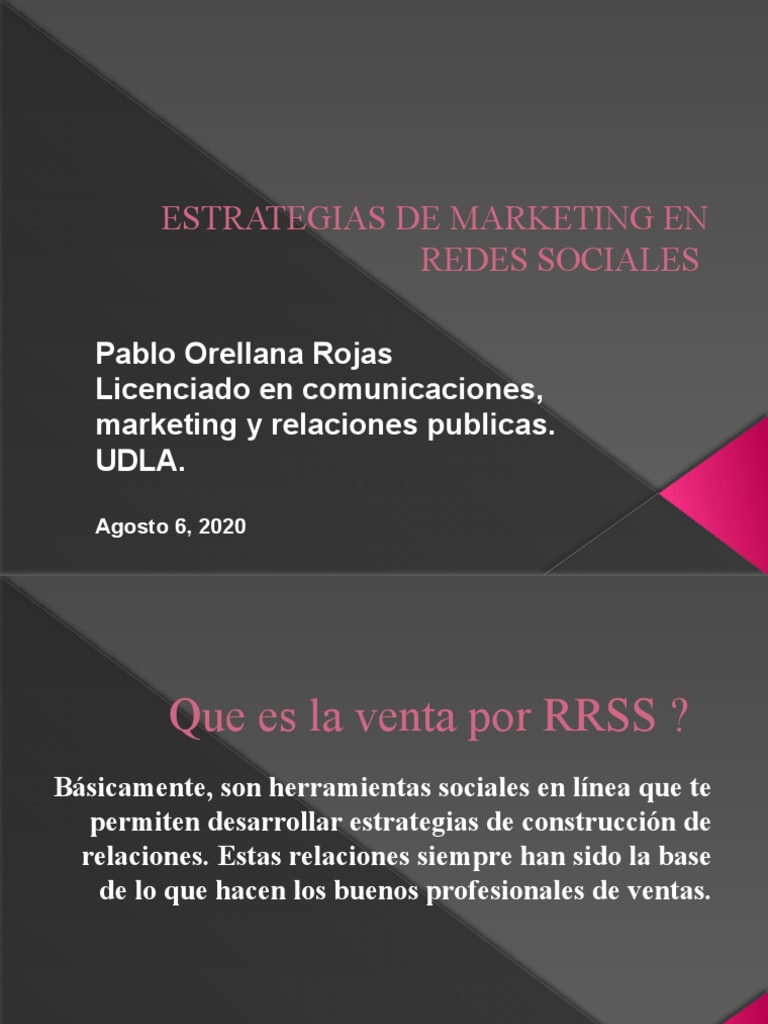 Estrategias De Marketing En Rrss Pdf Marketing Procesos De Negocio