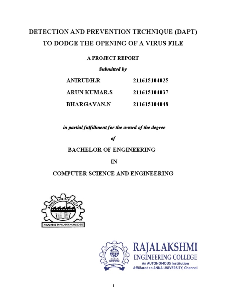 FYPFinal Report PDF Computer Virus Java (Programming Language)