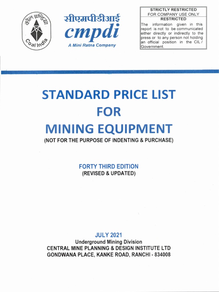 Standard Price List 2021 PDF Belt (Mechanical) Exchange Rate