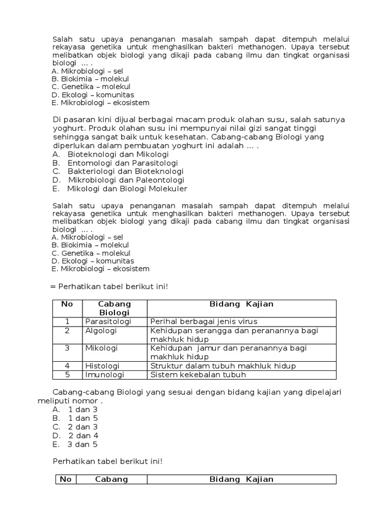 Soal Latihan Rl Kh Dan Virus Pdf