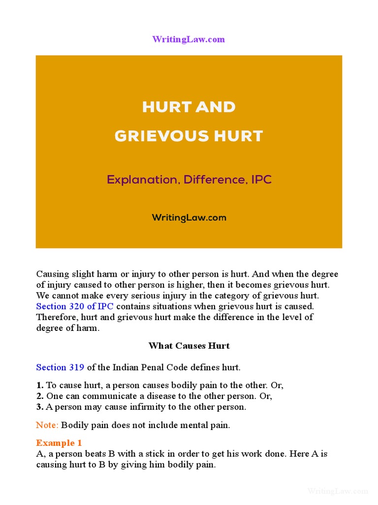 what-is-hurt-and-grievous-hurt-in-indian-penal-code-pdf