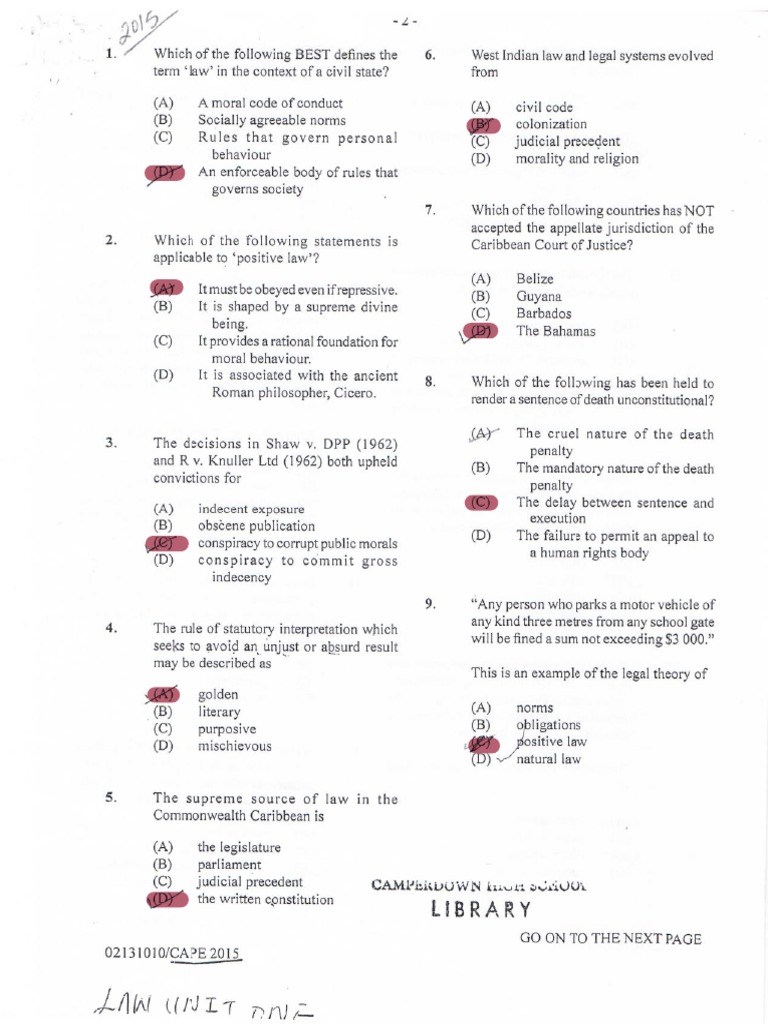 2015 Law Unit 1 PP1 PDF