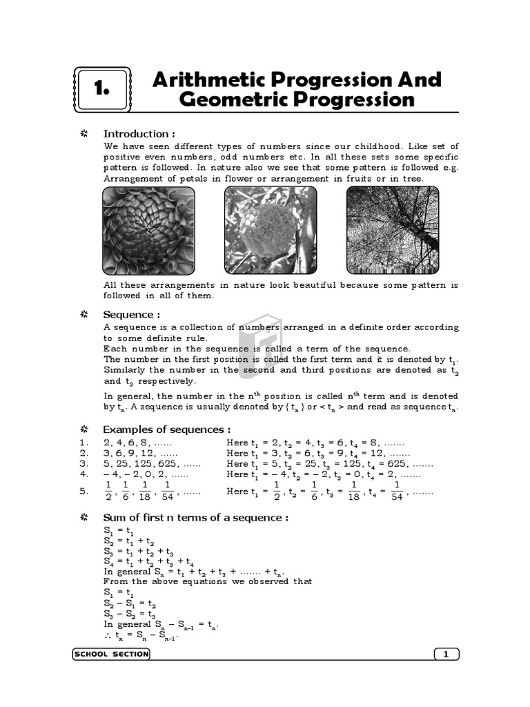Arithmetic Progression and Geometric Progression (PDFDrive) | PDF ...