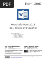 0201 Microsoft Word 2013 Tabs Tables and Graphics