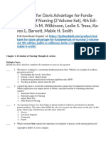 Test Bank For Davis Advantage For Fundamentals of Nursing 2 Volume Set 4th Edition Judith M Wilkinson Leslie S Treas Karen L Barnett Mable H Smith