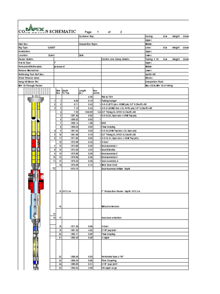 Completion-Schematic-sylhet-08-1 | PDF | Pipe (Fluid Conveyance) | Gas ...