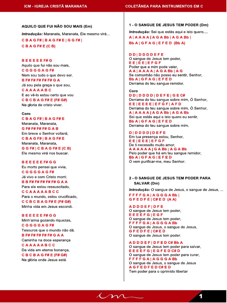 Cifra Melódica de Louvores Icm PDF