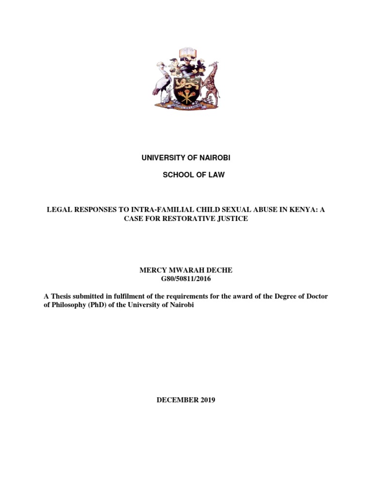 Deche - Legal Responses To Intra-Familial Child Sexual Abuse in Kenya ...