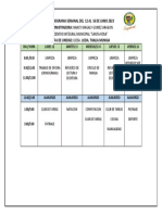 Cronograma Semanal Del 12 Al 16 de Junio 2023