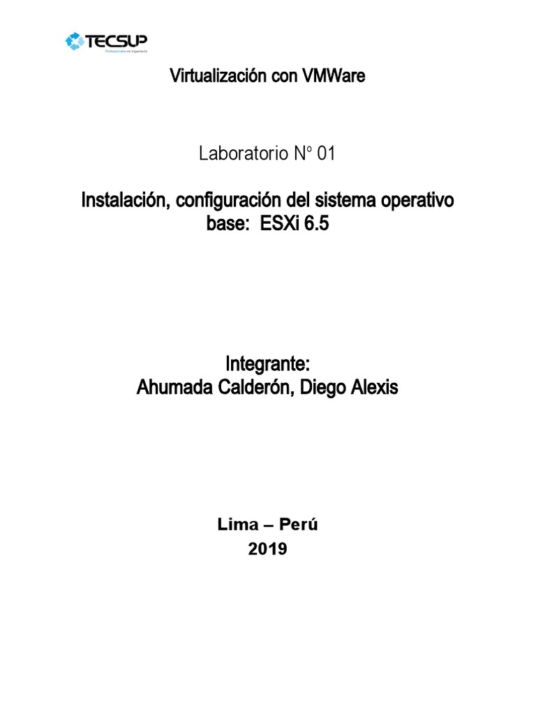 Configuración de ESXi 6.5 en VMware | PDF | V Mware | Dirección IP