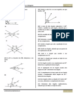 Lista de Exercícios - 2012 (Ângulos e Triângulos)