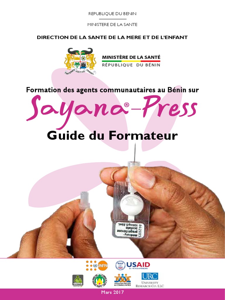 Sayana-Press Guide Du Formateur 1 0 | PDF | Contraception ...