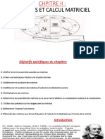 Chapitre II Caclul Matriciel Est s1 TC 2022