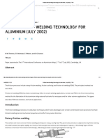 Friction Based Welding Technology For Aluminium (July 2002) - TWI (BACKING NEEDED)