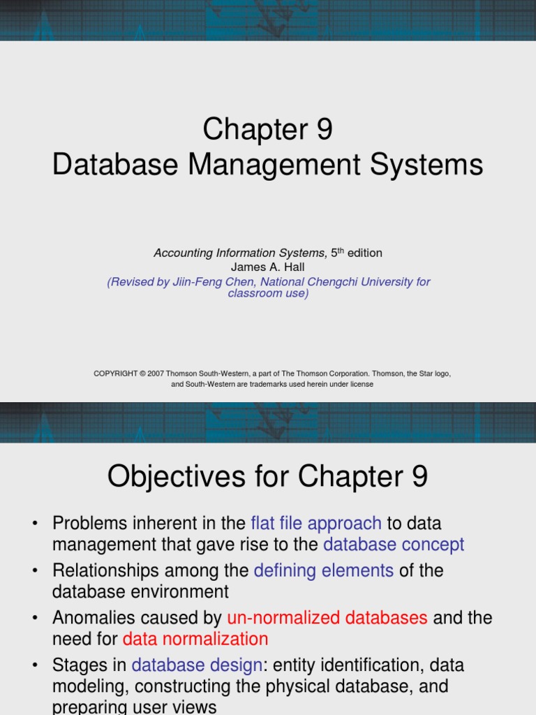 Database Management Systems: (Revised by Jiin-Feng Chen, National ...