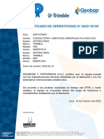 Certificado de Operatividad 19130 - Consultoria y Servicios Generales R & Hnos Sac