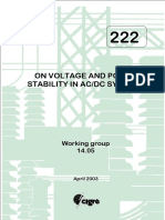 On Voltage and Power Stability in Ac/Dc Systems: Working Group 14.05