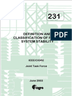 Definition and Classification of Power System Stability: Ieee/Cigre Joint Task Force