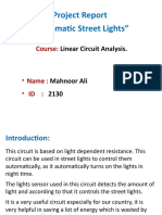 Project Report "Automatic Street Lights": Course