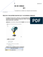 Ejemplo de DEPRECIASION FIJA Y ACELERADA