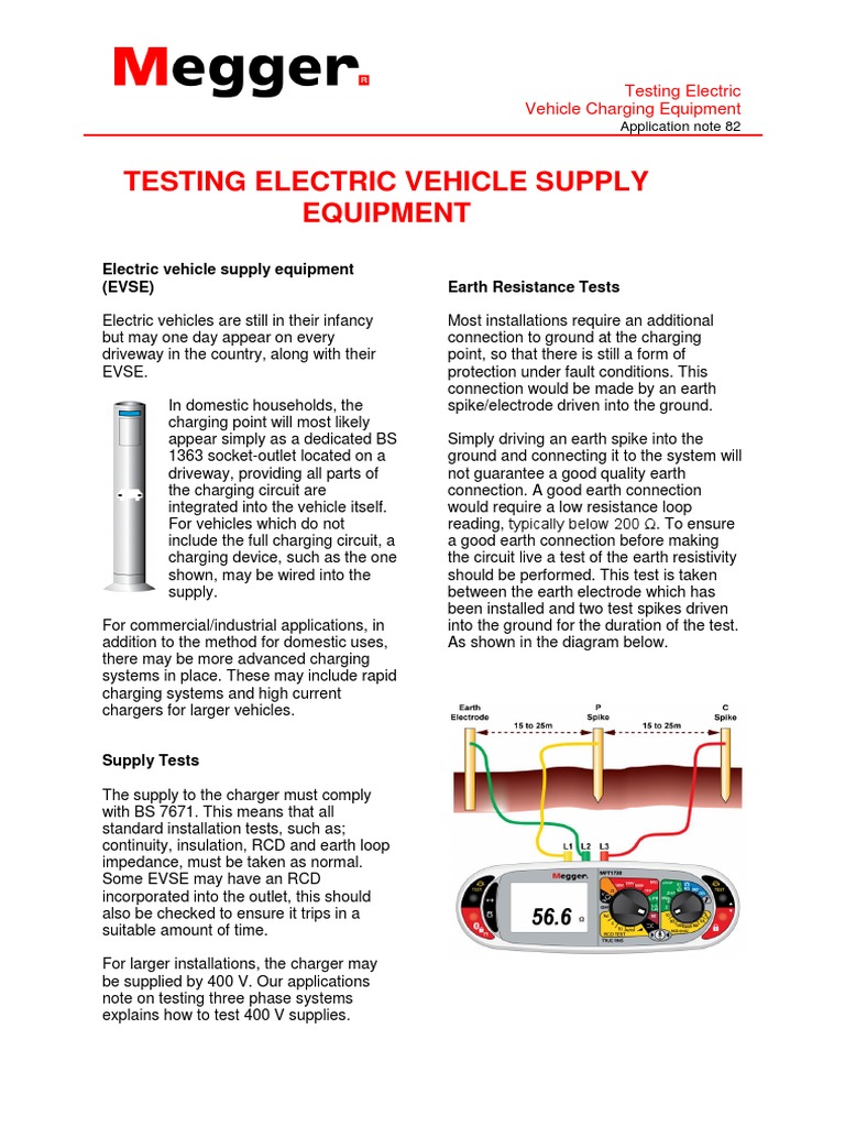 Electric Vehicle Supply Equipment (EVSE) Earth Resistance Tests | PDF ...
